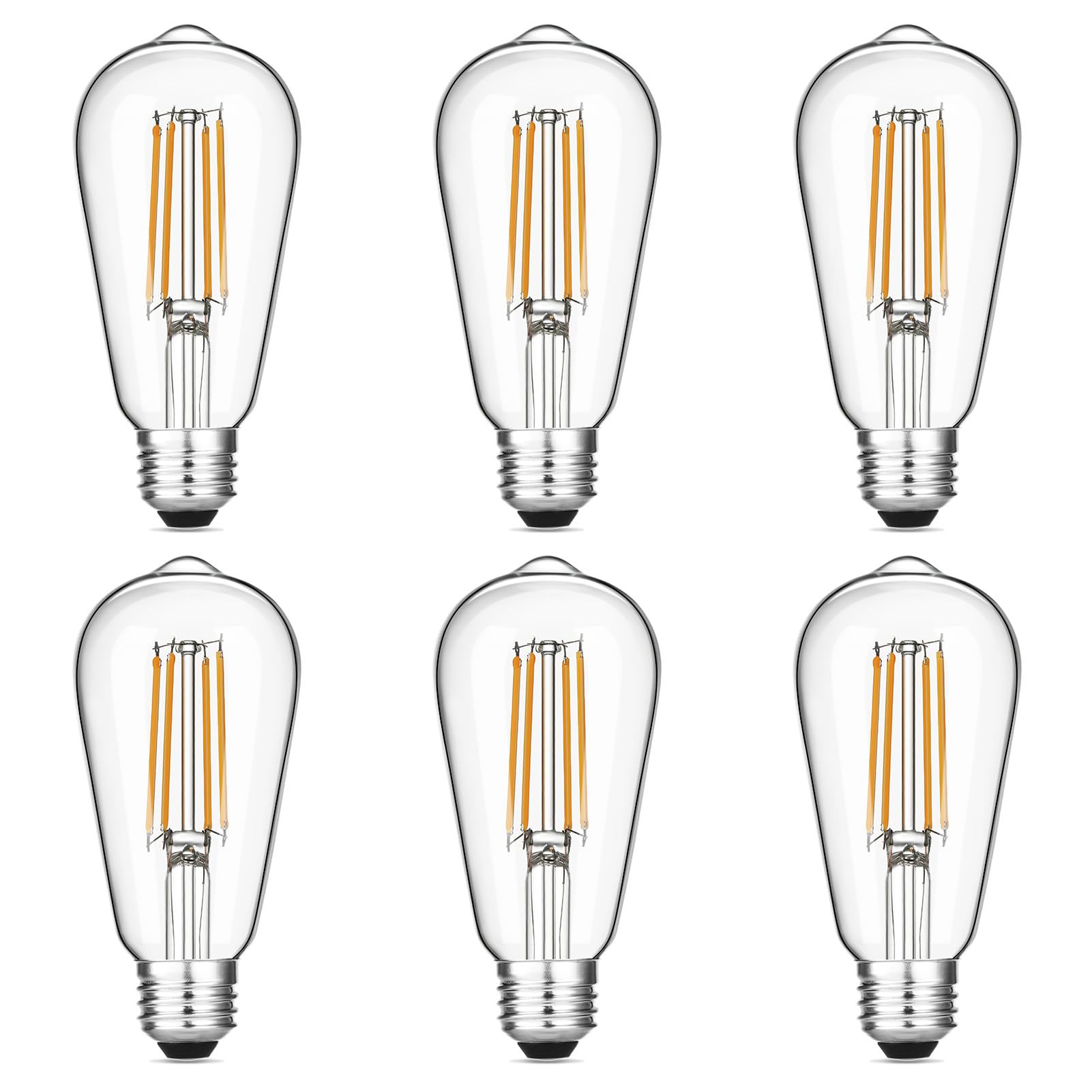Gozelux Vintage LED Edison bulbs filament close-up for cozy ambient lighting
