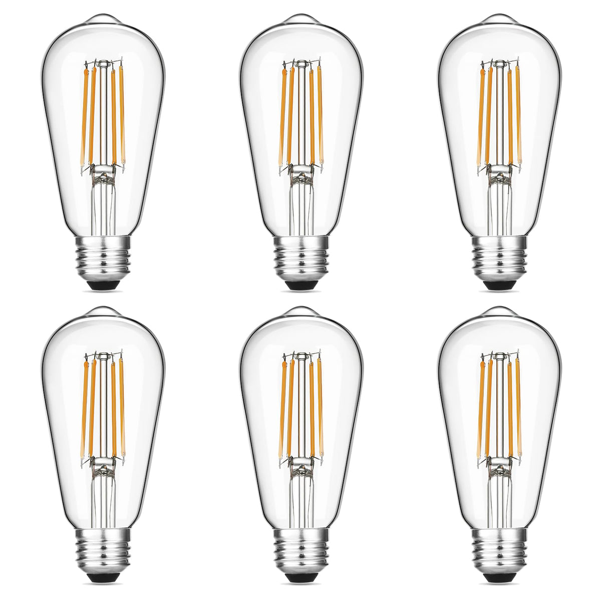 Gozelux Vintage LED Edison bulbs filament close-up for cozy ambient lighting