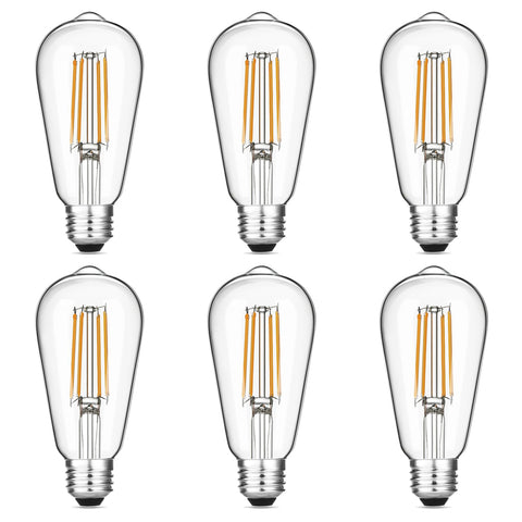 Gozelux Vintage LED Edison bulbs filament close-up for cozy ambient lighting