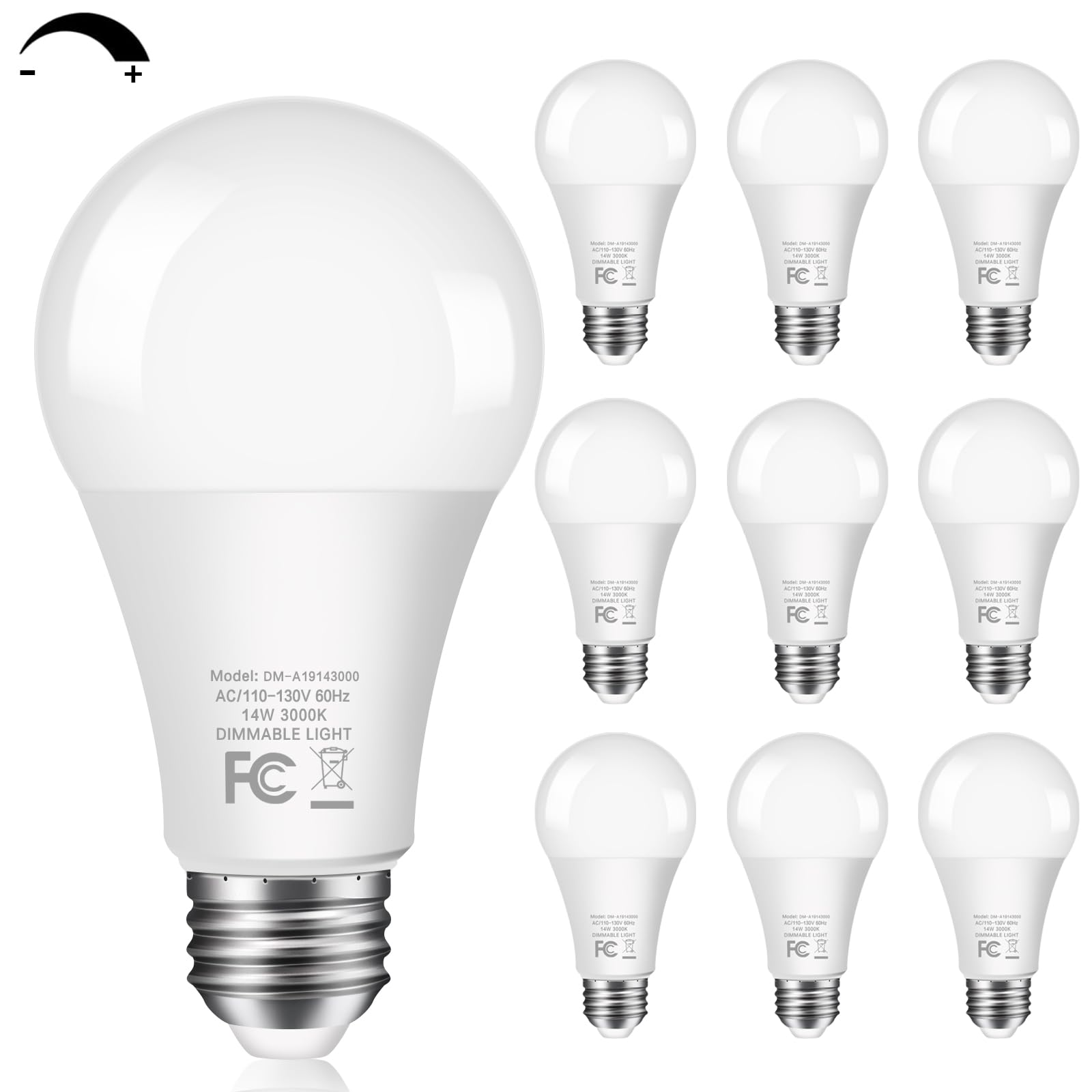 GOZIG 10-pack 14W LED bulbs in package view, energy-saving solution.