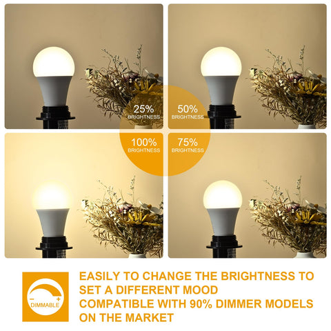 GOZIG 14W LED bulbs arranged for bright 1500 lumen glow.