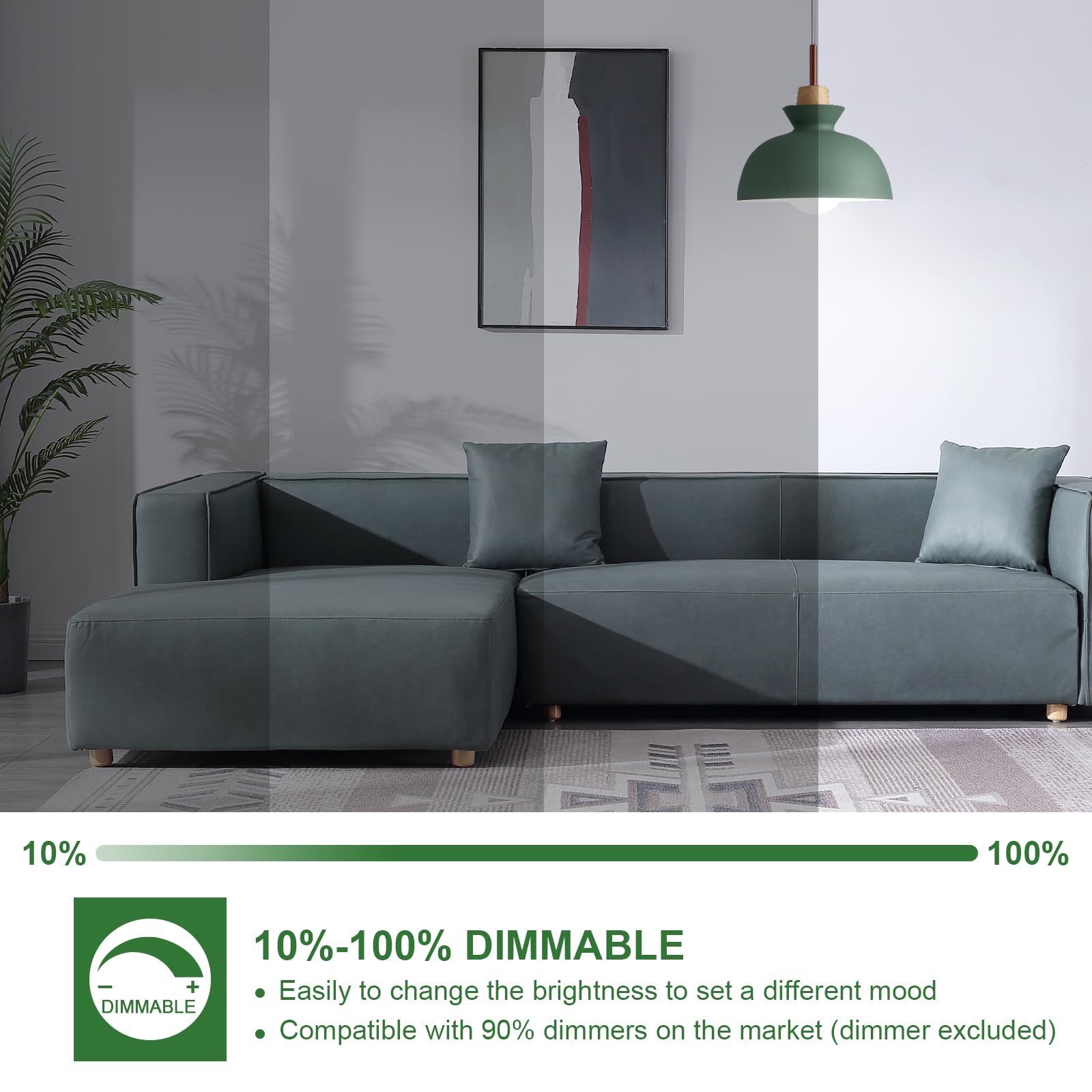 GOZIG dimmable A19 LED bulb with E26 base fits standard sockets.