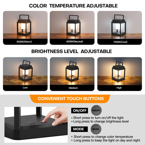 GOZIG outdoor table lamp at 4500K provides neutral, versatile outdoor lighting.