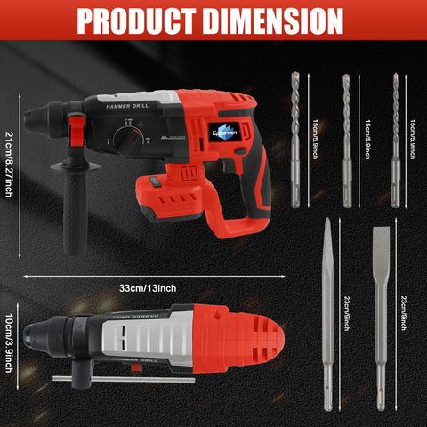 Gpaentsn drill showing Milwaukee M18 battery compatibility for flexibility.