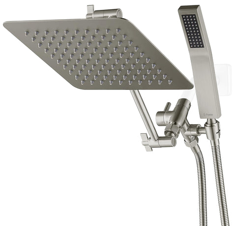 G-Promise all-metal 10-inch square rain shower head delivers a luxurious, even rainfall.