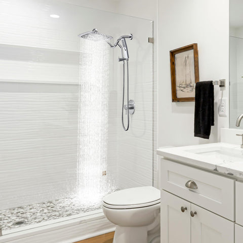 G-Promise chrome shower head installation kit included for quick setup.