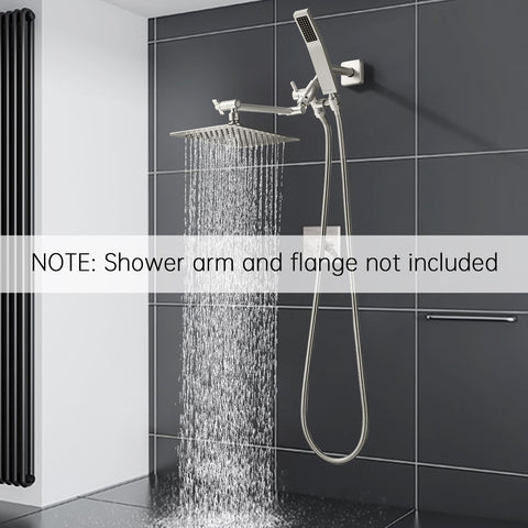 G-Promise brushed nickel handheld shower wand for flexible washing and rinsing.