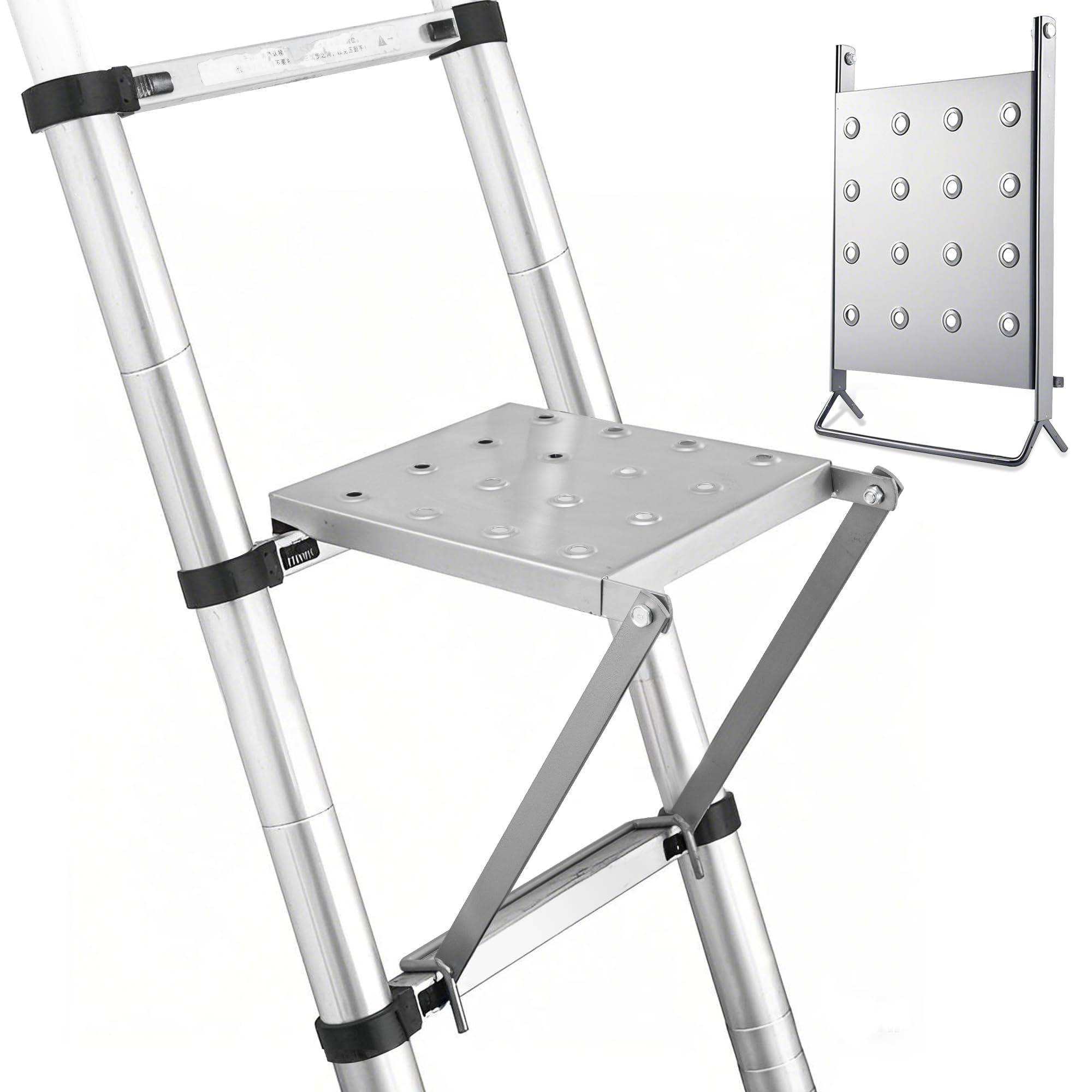 GQGP ladder platform anti-slip surface for safe standing during painting or repairs.