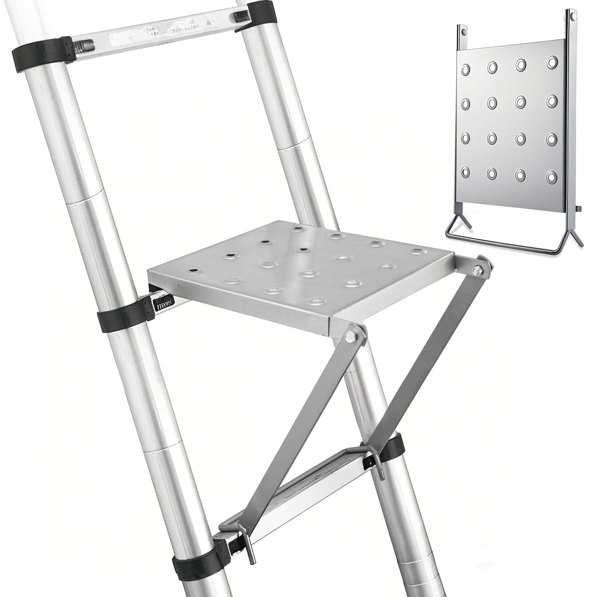 GQGP ladder platform anti-slip surface for safe standing during painting or repairs.