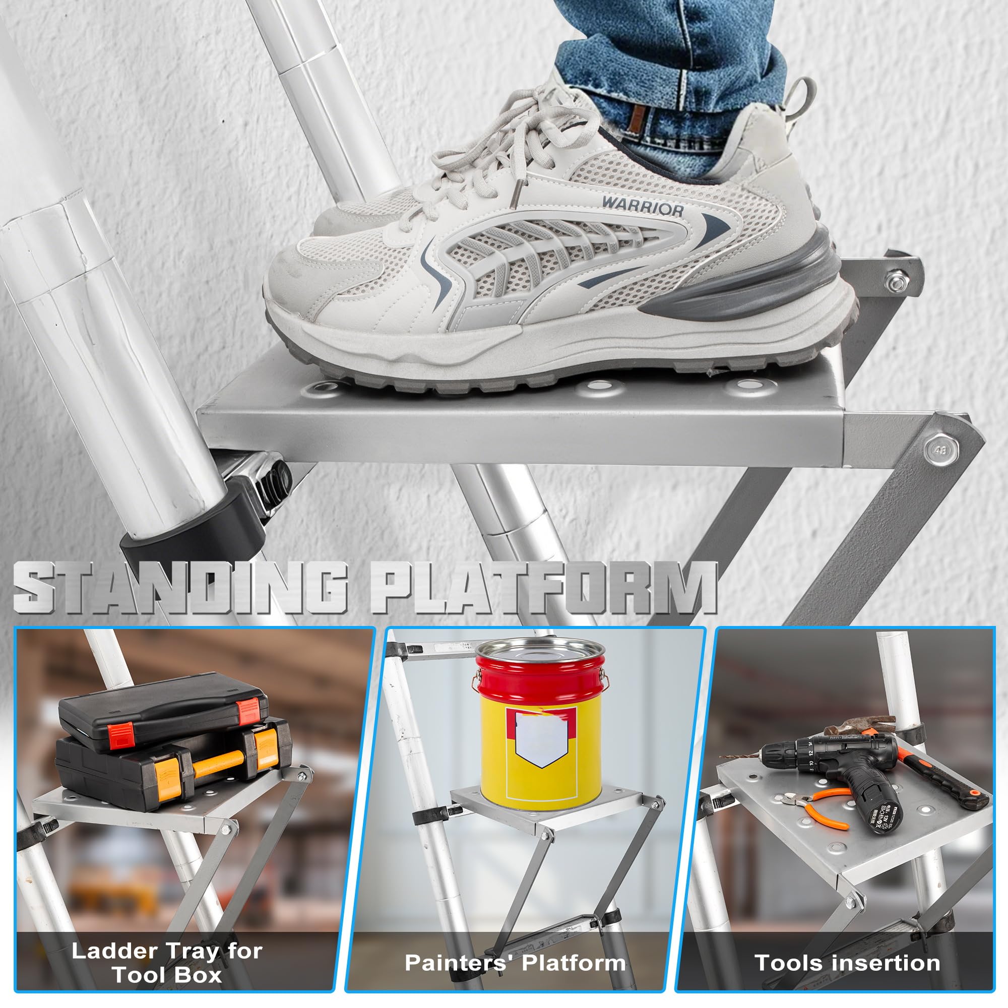 GQGP alloy steel ladder platform with rust-resistant finish.