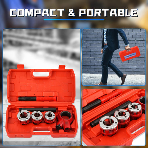 GQGP pipe threader handles copper and PVC pipes with ease.