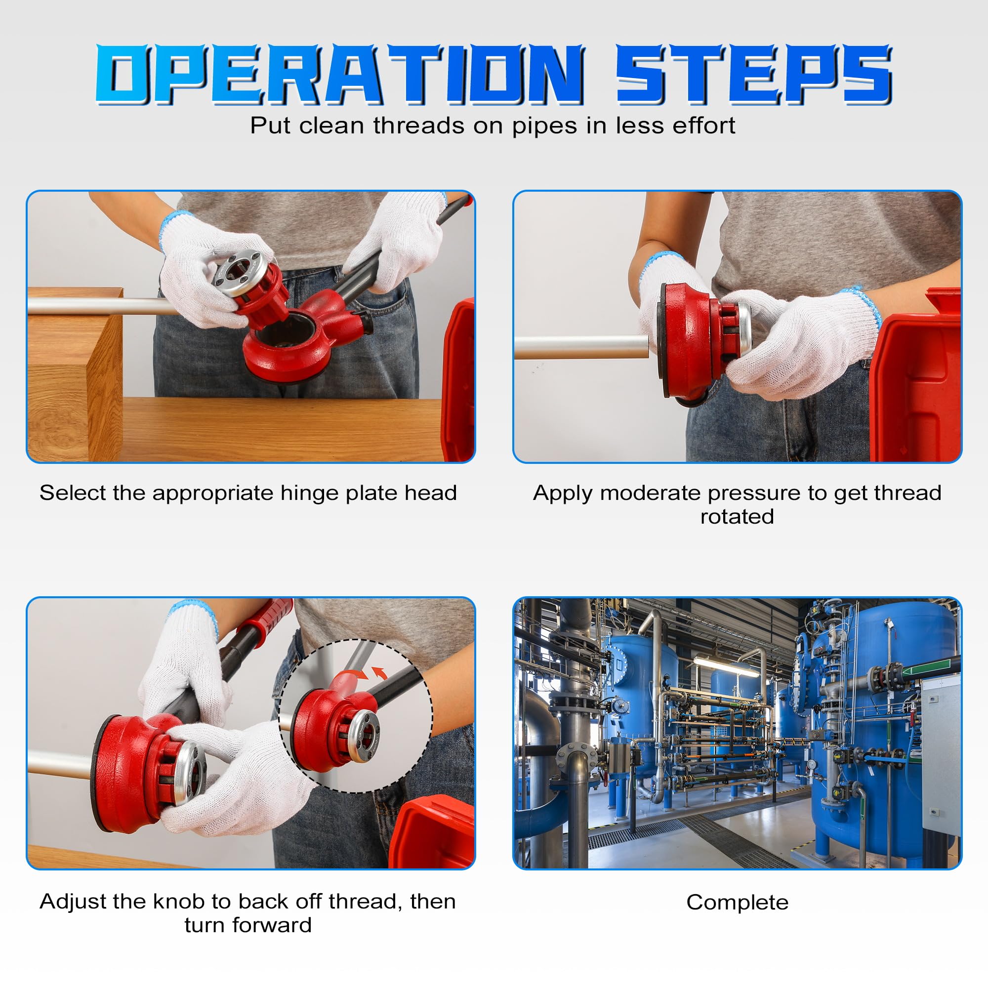 GQGP pipe threader storage case keeps components portable and secure.