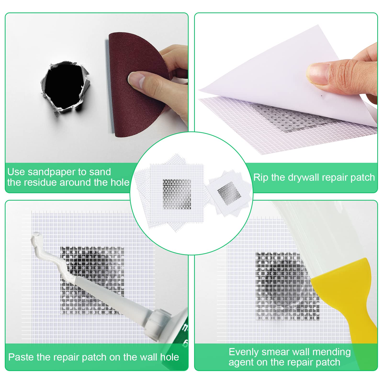 GQLife-ing wall repair patches 4x2 inch for sturdy patching in walls.