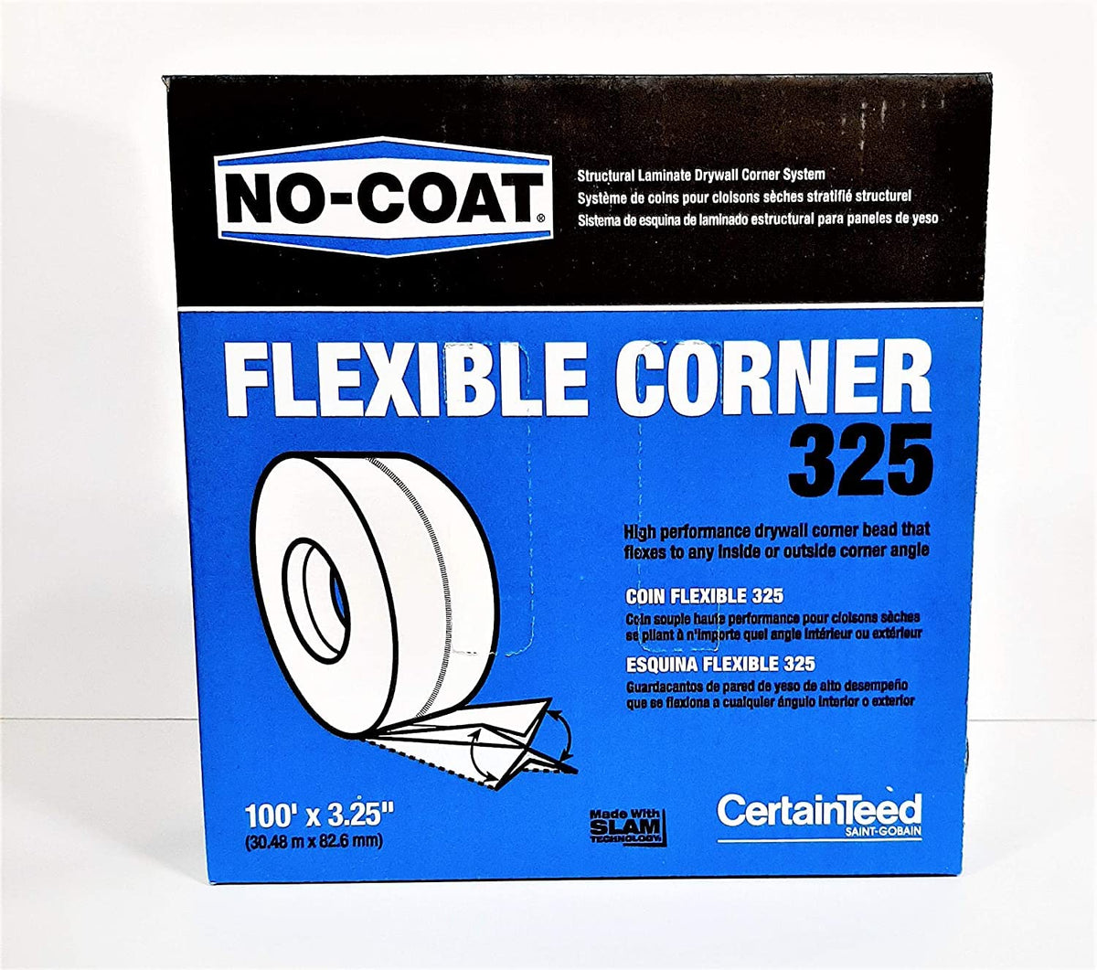 Grabber 318111 flexible no-coat corner tape for seamless inside corners and paint-ready surfaces