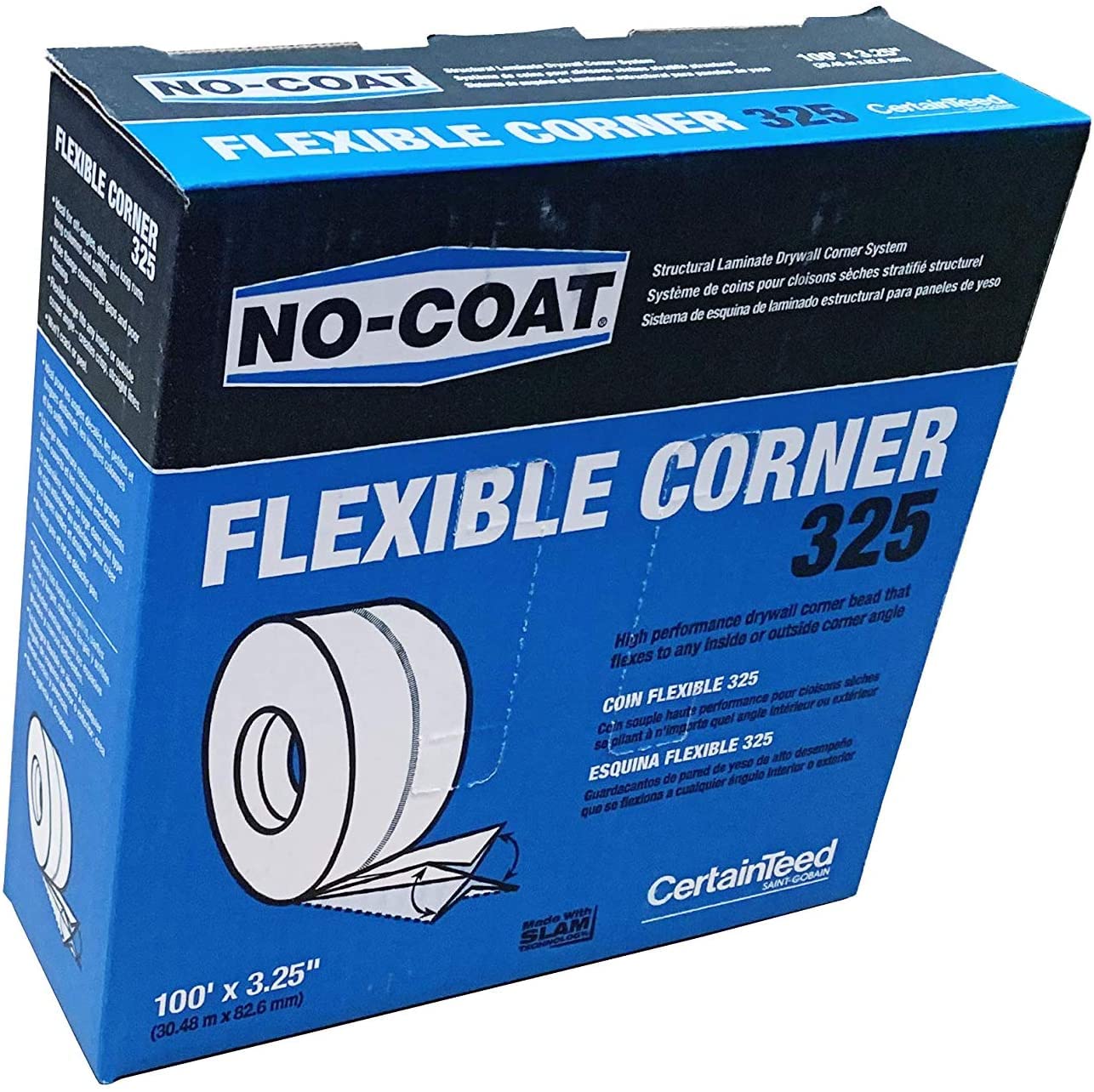 Grabber 318111 paper-backed drywall corner tape for durable seams in wide corners