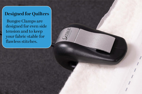 Grace Bungee Clamps on a frame demonstrate universal compatibility.