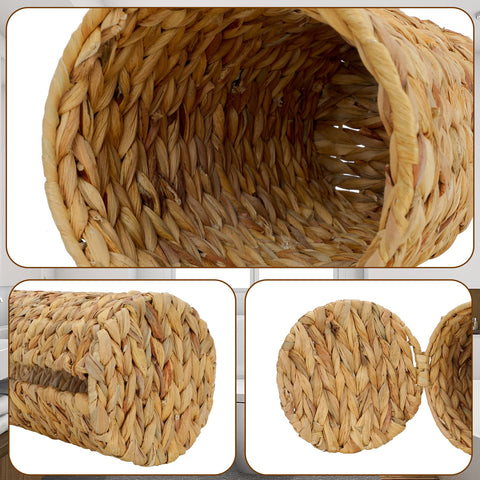 Graciadeco water hyacinth weave adds natural texture to the bath.