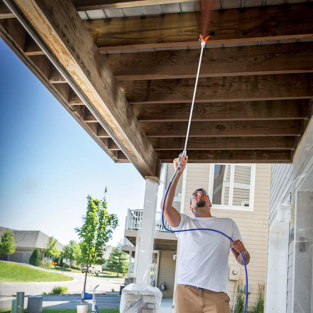 Graco tip extension keeps you off a ladder for safer spraying