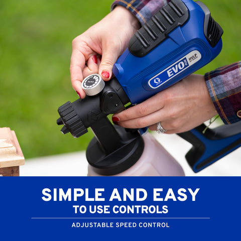 Graco EVO Plus circle spray pattern covers curved surfaces evenly.