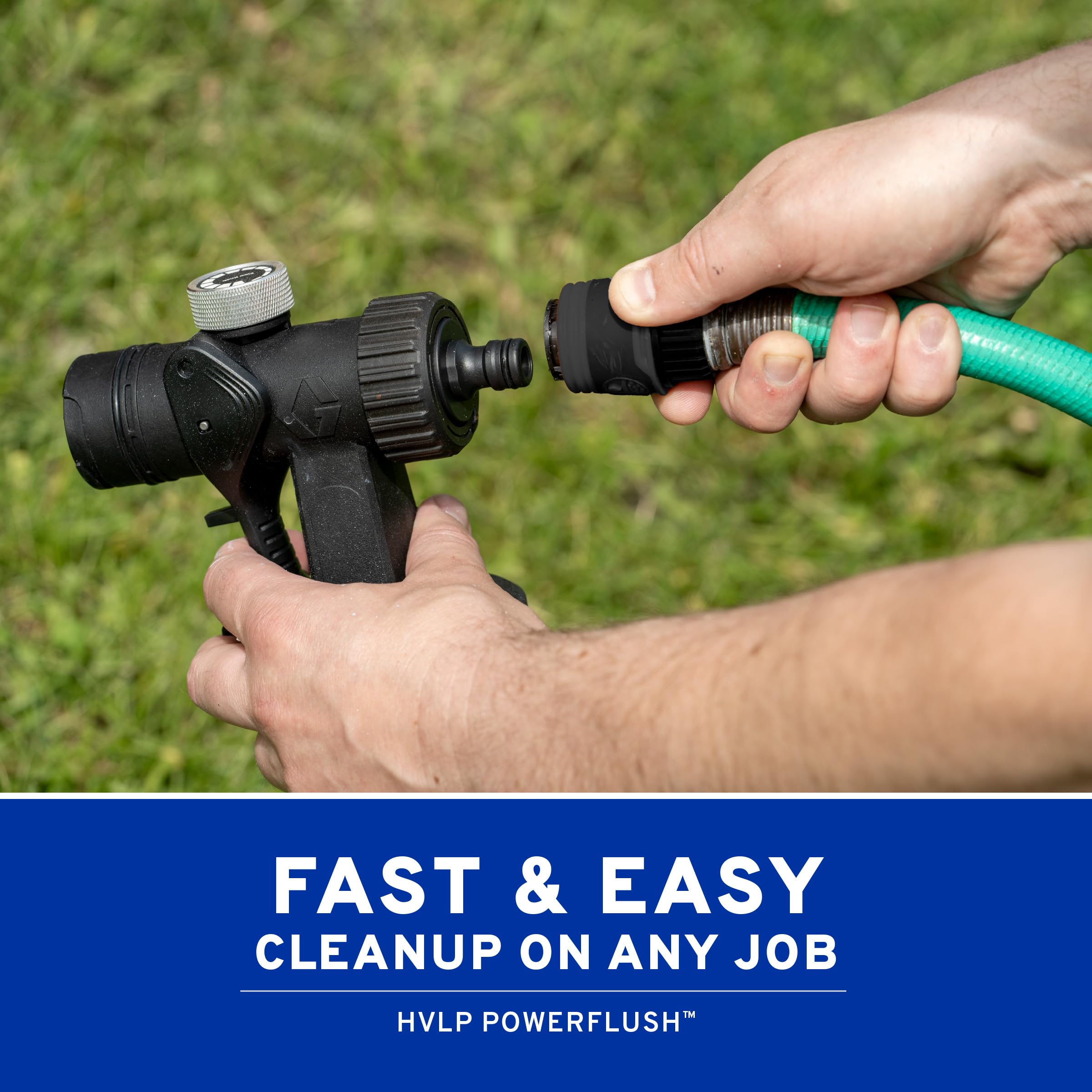 Graco EVO Plus lightweight ergonomic design reduces fatigue during spraying.