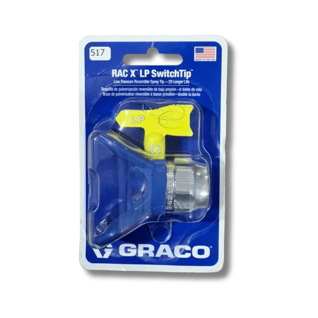 Graco RLP517 low-pressure RAC X tip and guard combo for smooth, precise spray.