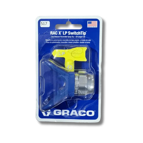 Graco RLP517 low-pressure RAC X tip and guard combo for smooth, precise spray.
