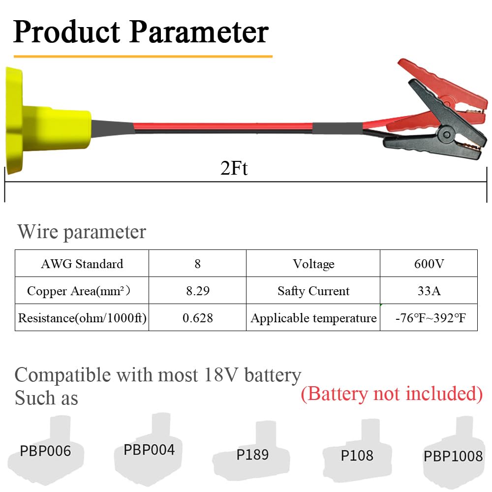 GragicSZ 8AWG jumper cables provide reliable power transfer for a dead battery.