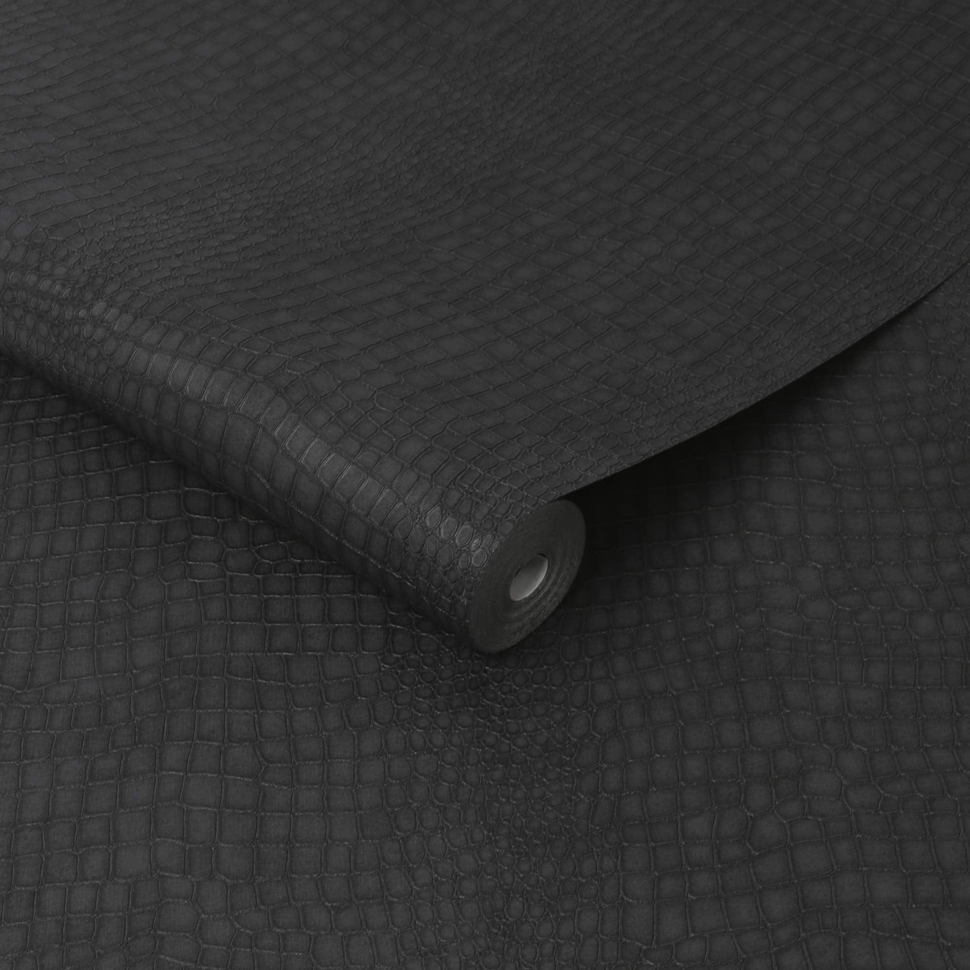 Close-up of 25 inch pattern repeat on charcoal wallpaper.