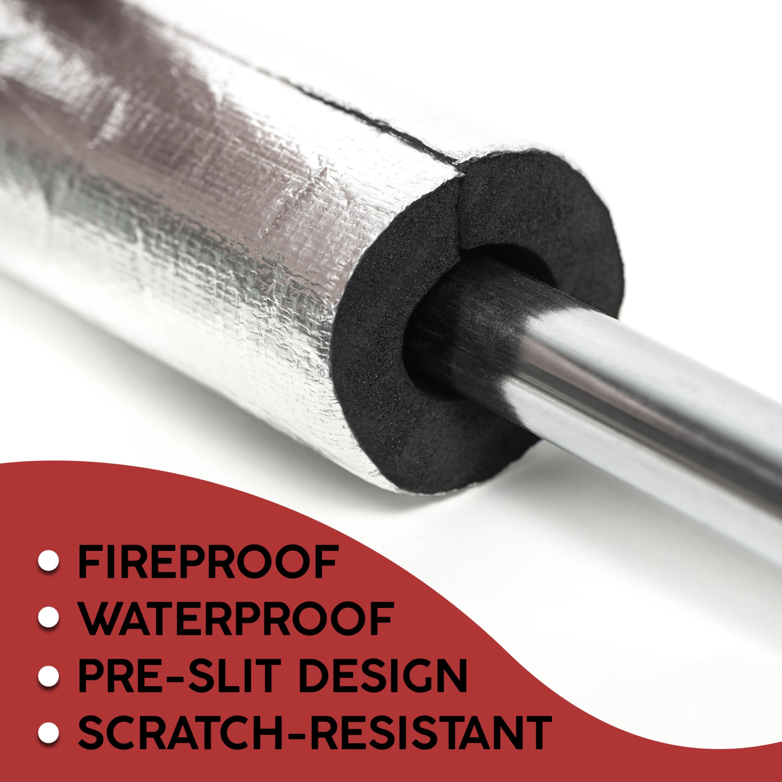 Granatan 3/4-inch pipe insulation protects indoor and outdoor pipes.