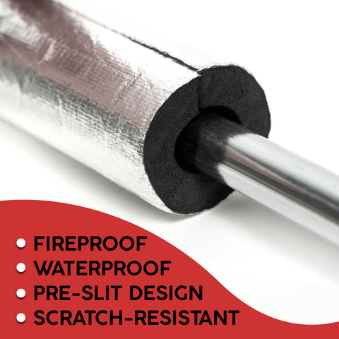 Granatan 3/4-inch pipe insulation protects indoor and outdoor pipes.