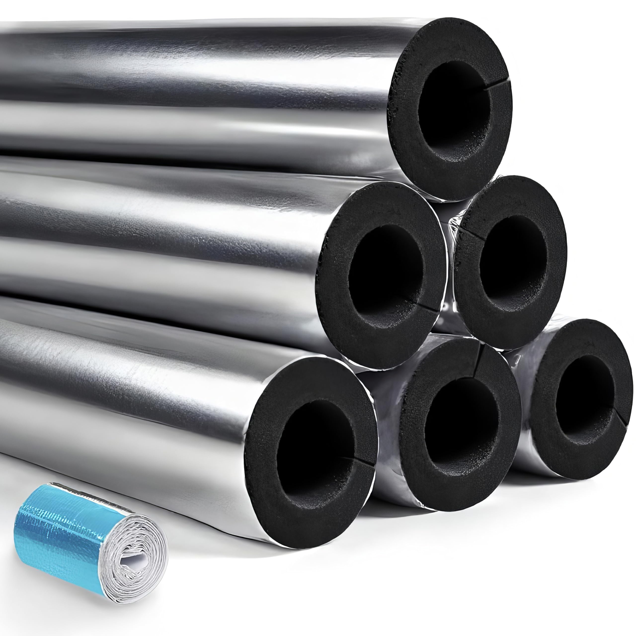 Granatan 6-pack pipe insulation foam tubes with a tighter seal to reduce heat loss.