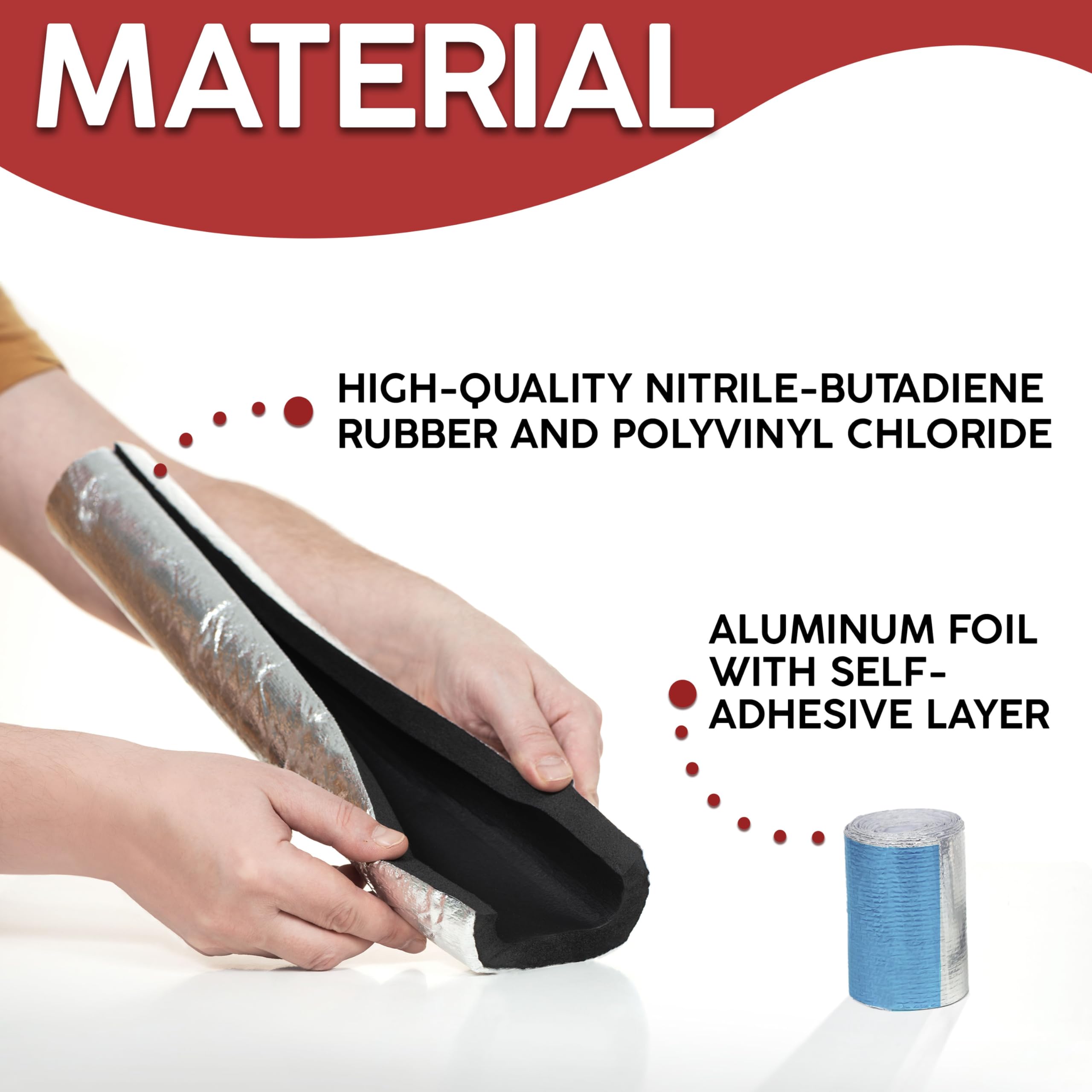 Granatan aluminum tape roll provides durable, self-adhesive sealing.