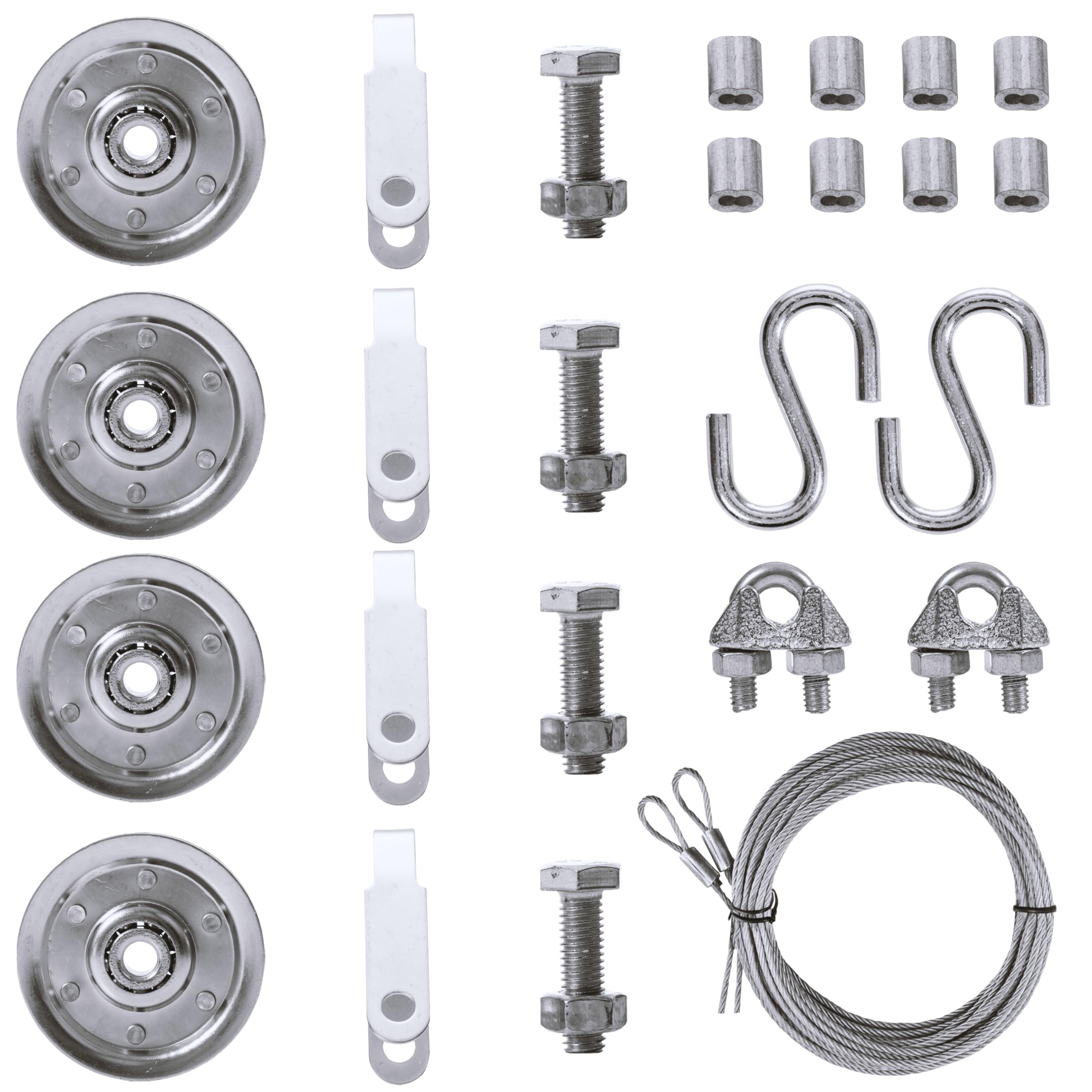 Granatan garage door cable and pulley kit assembly for easy DIY installation.