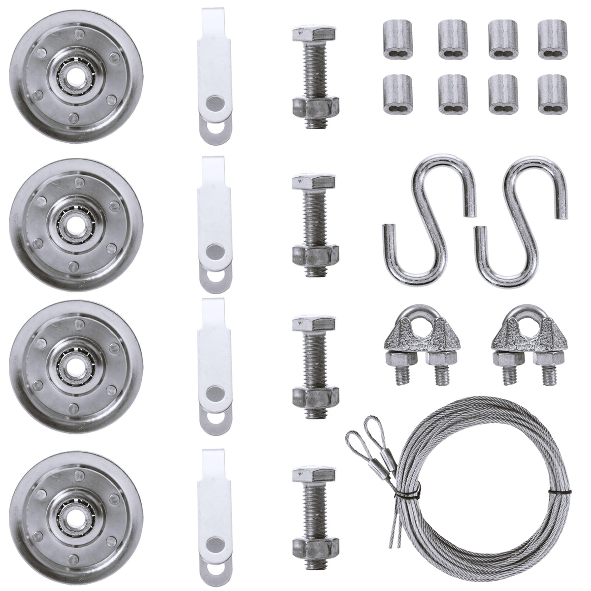 Granatan garage door cable and pulley kit assembly for easy DIY installation.