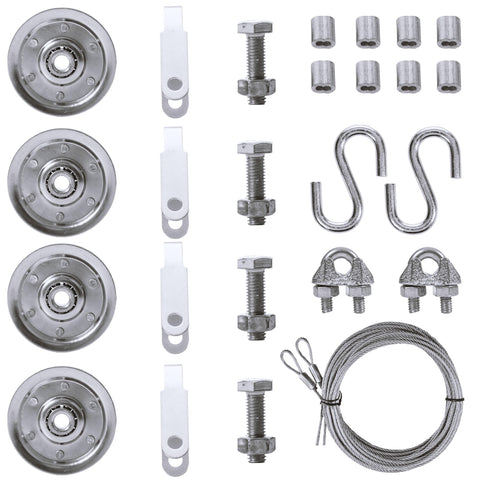 Granatan garage door cable and pulley kit assembly for easy DIY installation.
