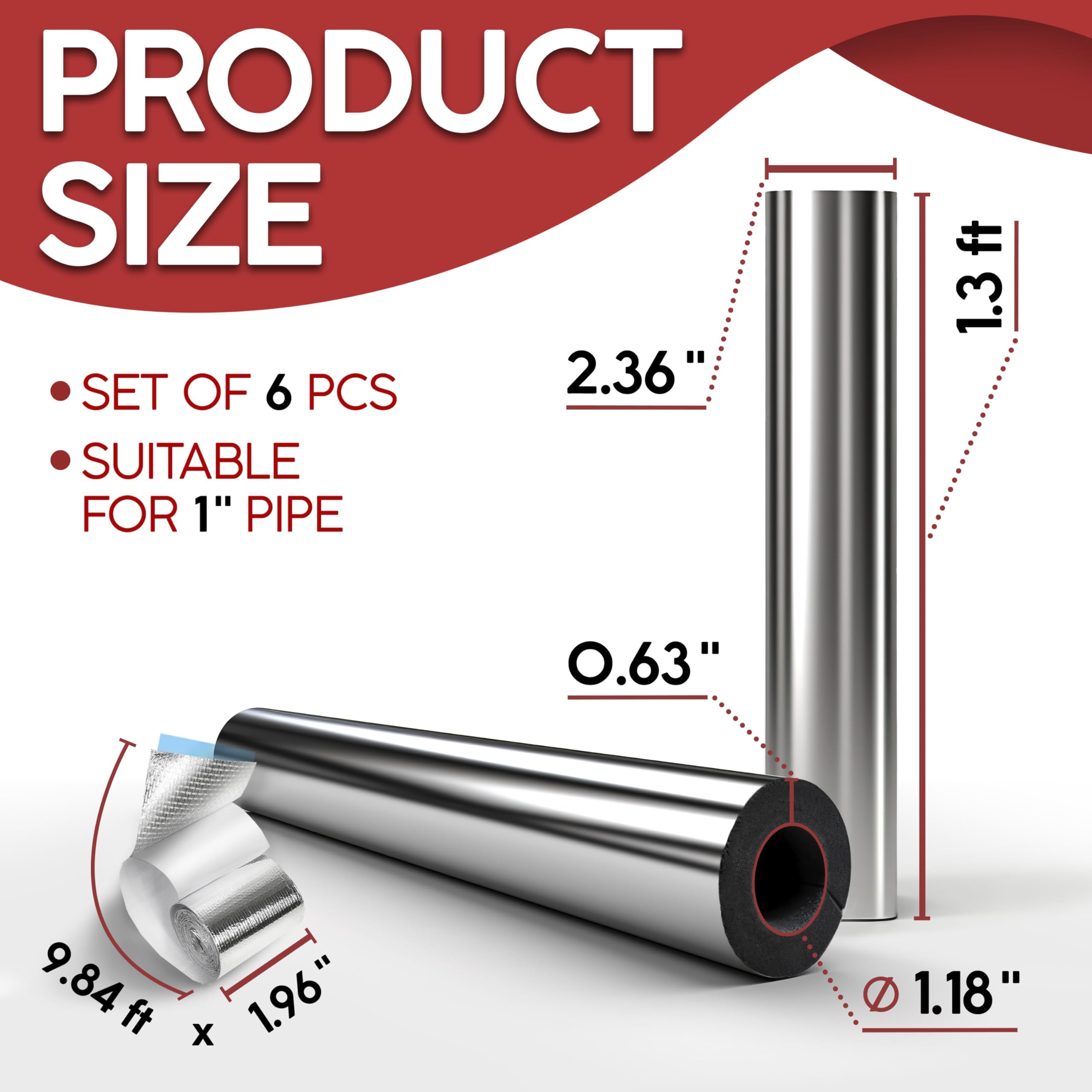 Granatan pre-slit design simplifies installation around existing pipes.
