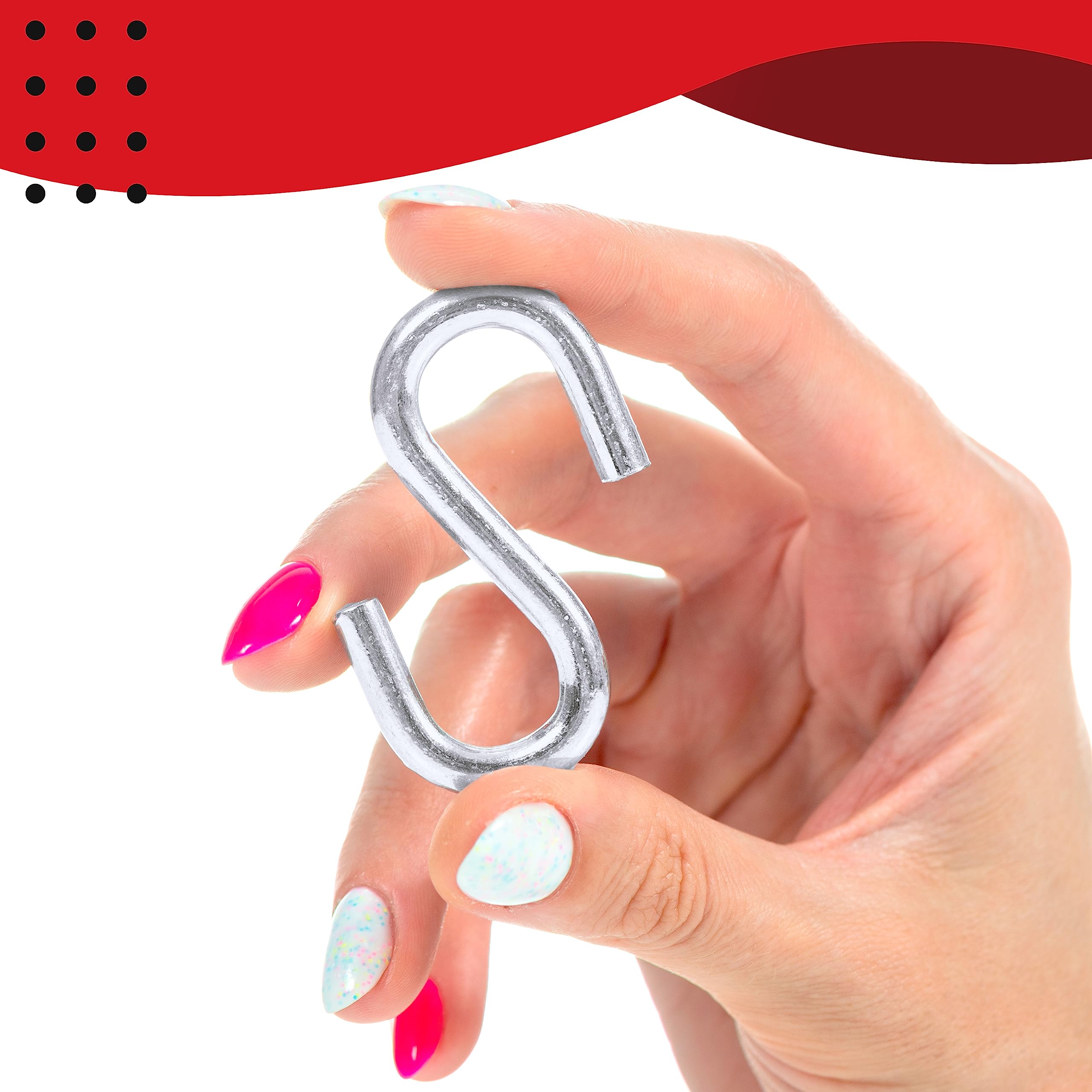 Granatan S hooks and cable clamps for secure door cable connections.