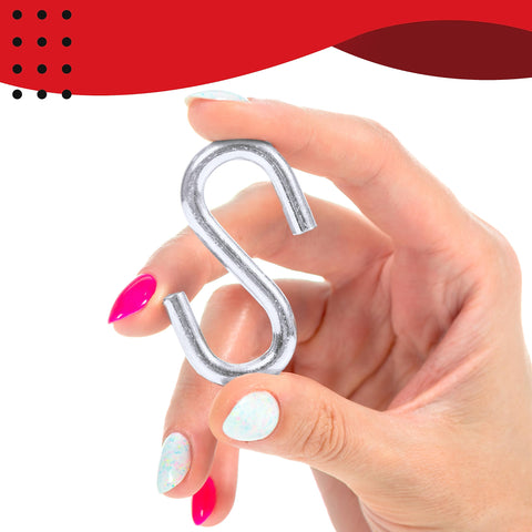 Granatan S hooks and cable clamps for secure door cable connections.