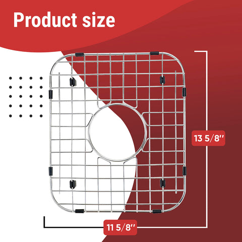 Granatan sink protector grid with center drain opening for easy access