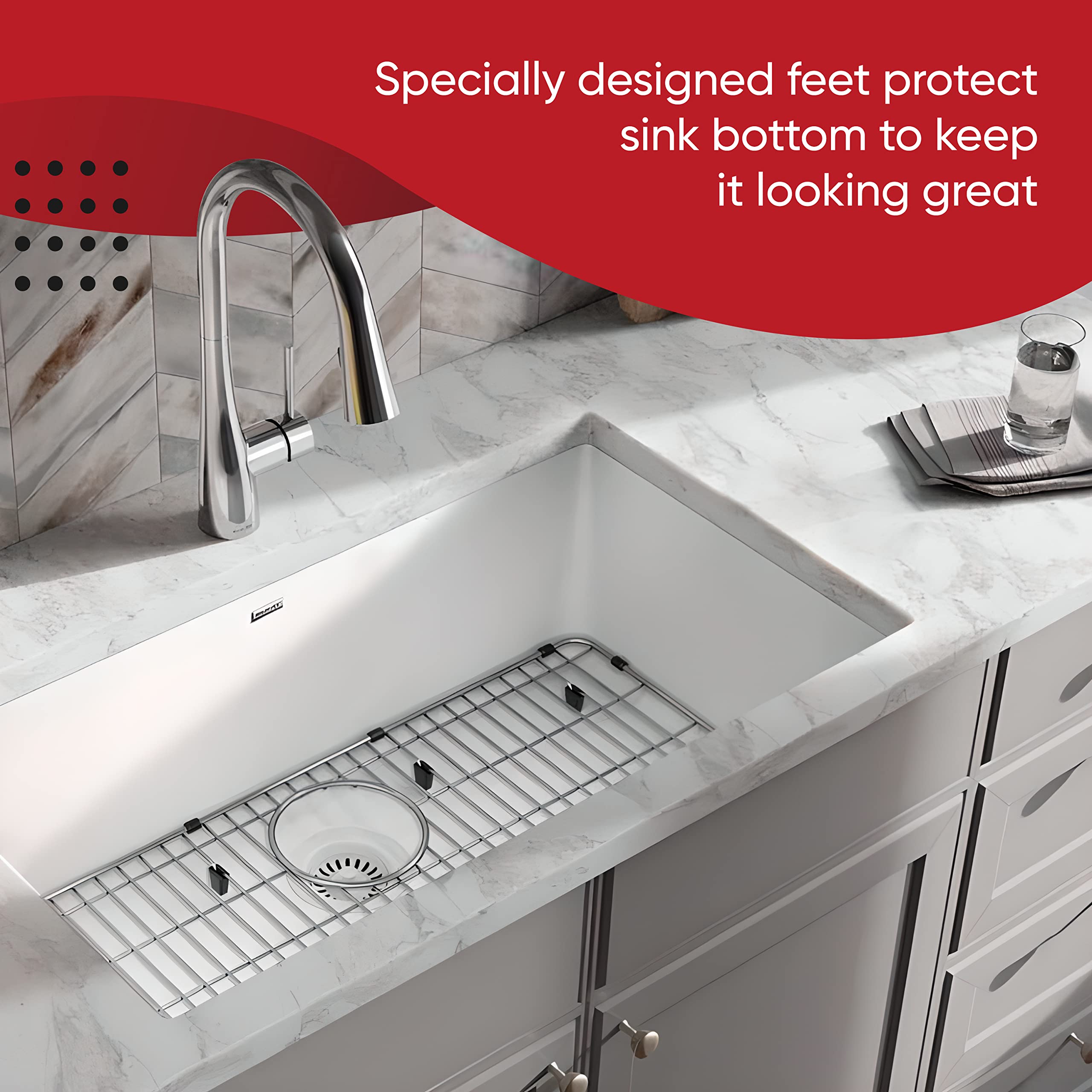 Granatan easy-clean grid wipes clean after use