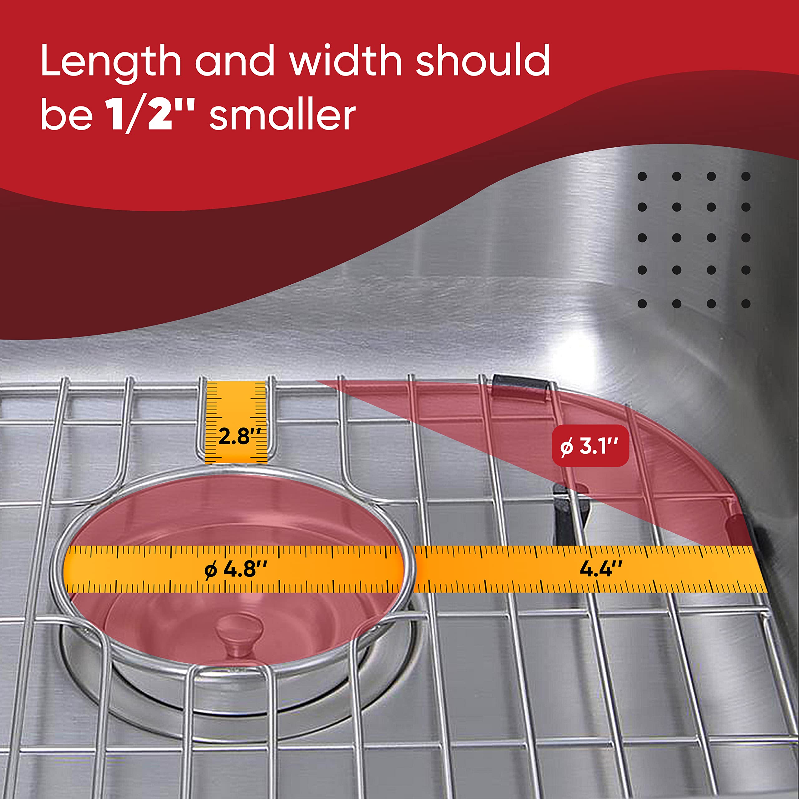 Granatan sink protector grid with multi‑purpose use for drying and cooling