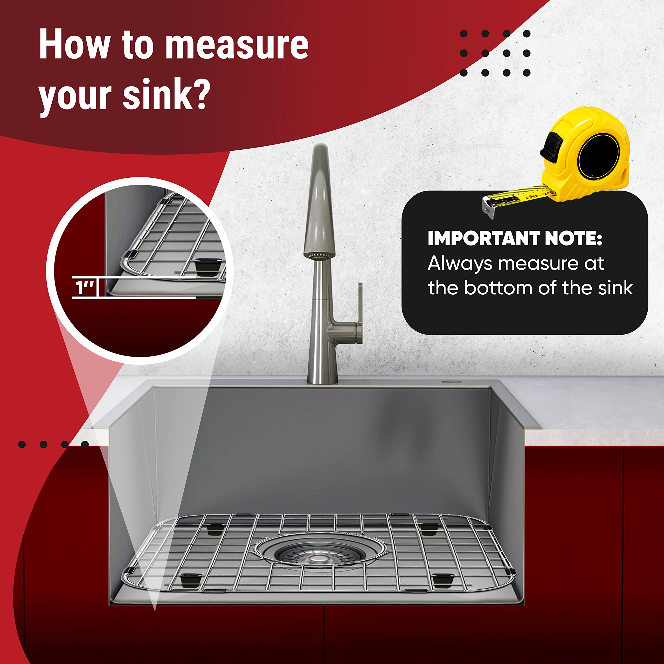 Granatan stainless steel sink protector resists rust for lasting shine