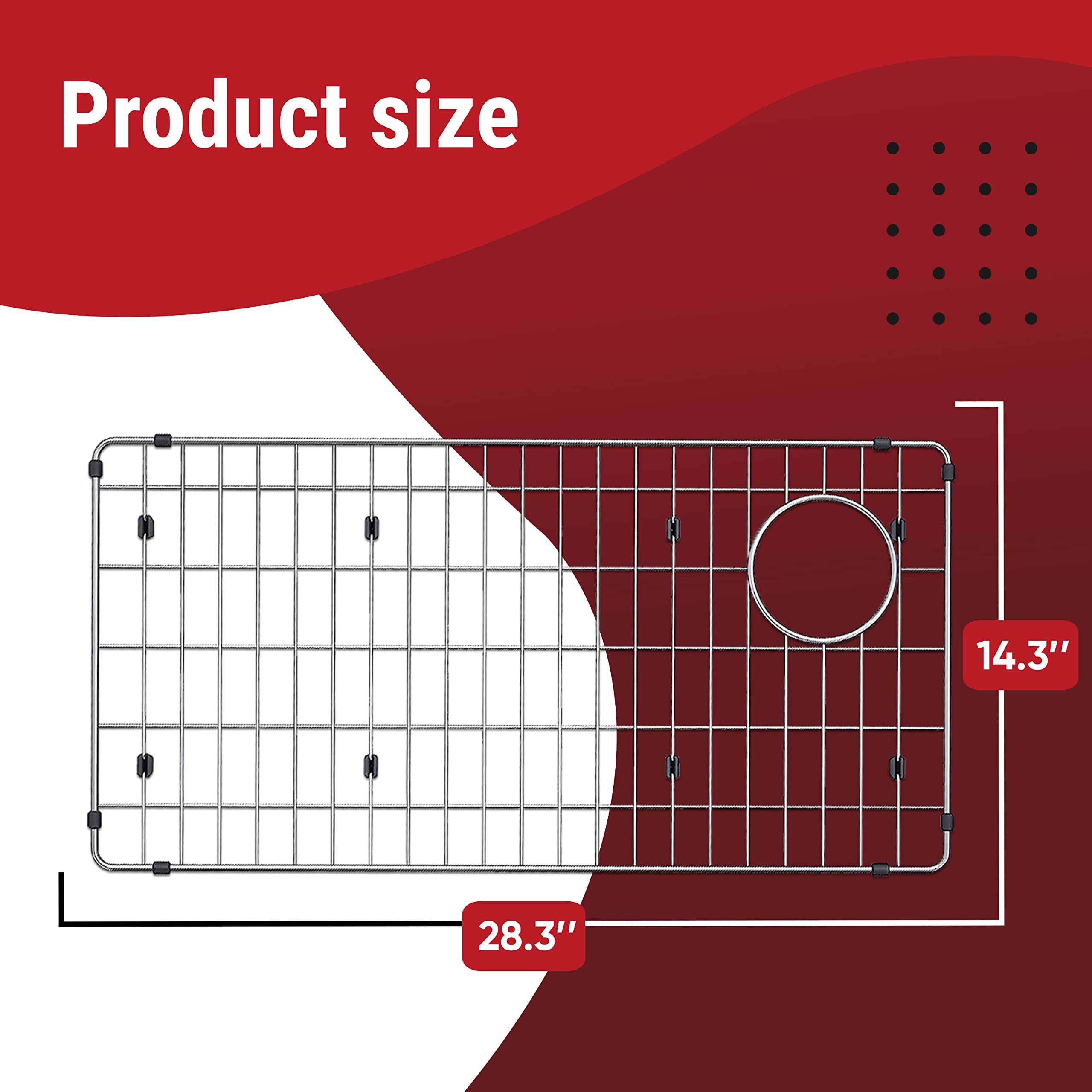Close-up of Granatan grid showing durable stainless steel construction.