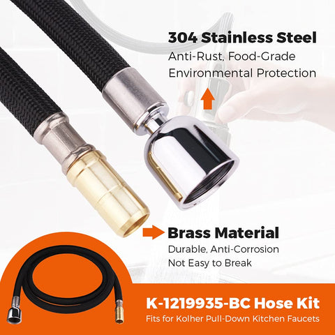 Easy installation kit with durable connectors for Kohler faucets