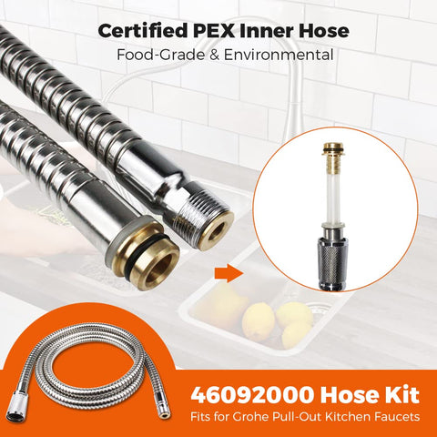 Cross-section view showing PEX inner hose inside the Grandiance replacement hose