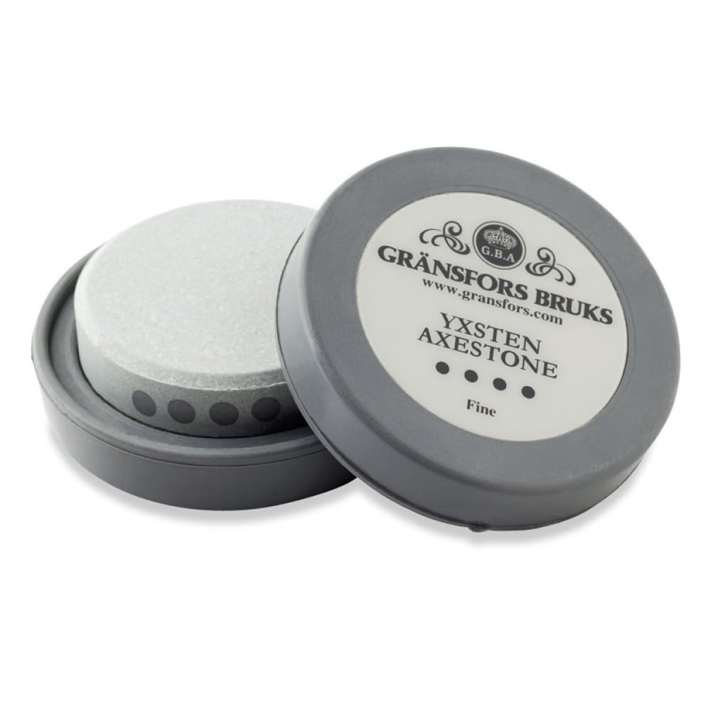 Gränsfors Bruks Ceramic Grinding Puck front view with dual-grit surface for sharpening tasks