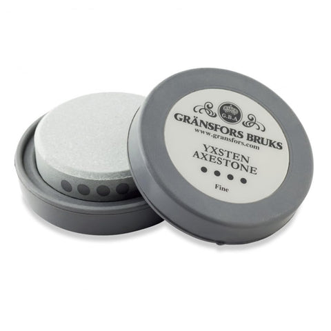 Gränsfors Bruks Ceramic Grinding Puck front view with dual-grit surface for sharpening tasks