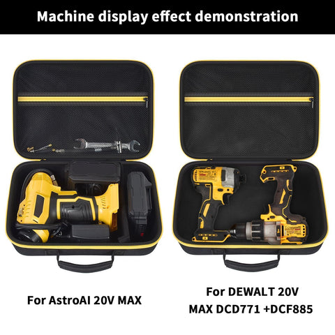 Grapsa case designed for DeWalt angle grinder DCS438B stores securely for easy transport.