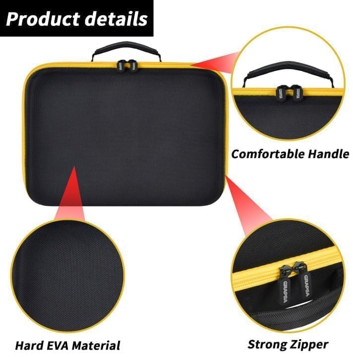 Grapsa interior divider keeps tools and batteries separated for safer transport.