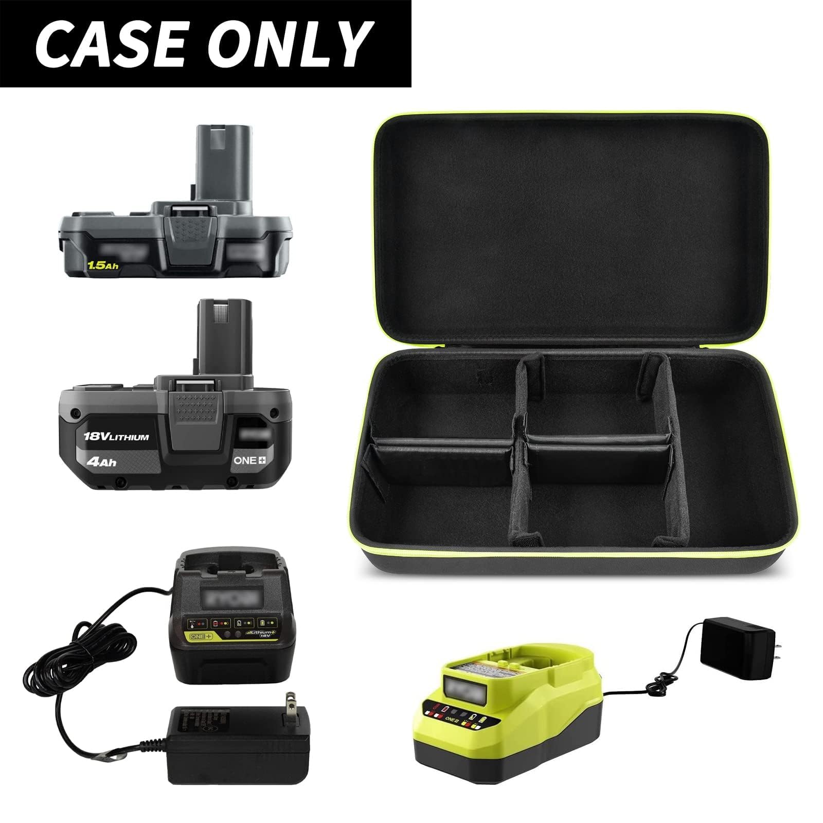 Grapsa Ryobi battery charger storage protects against dust